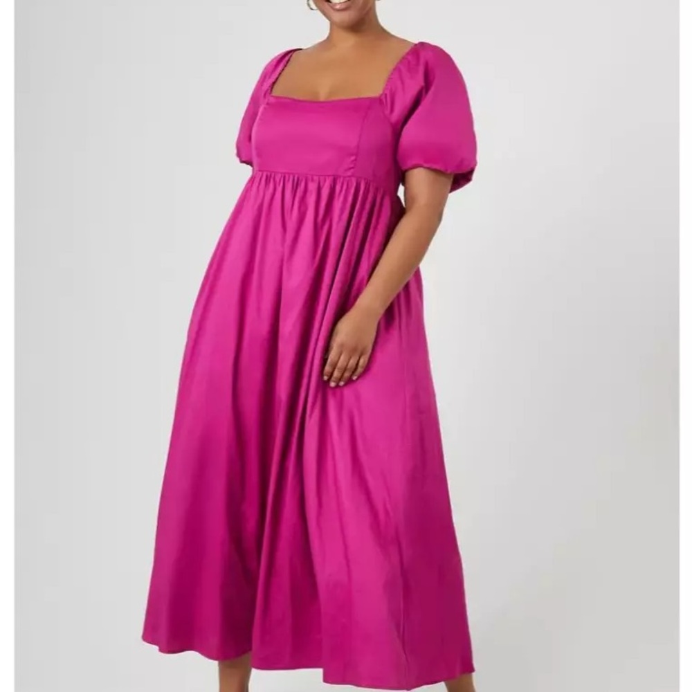 Forever 21 Plus Puff Sleeve Dress